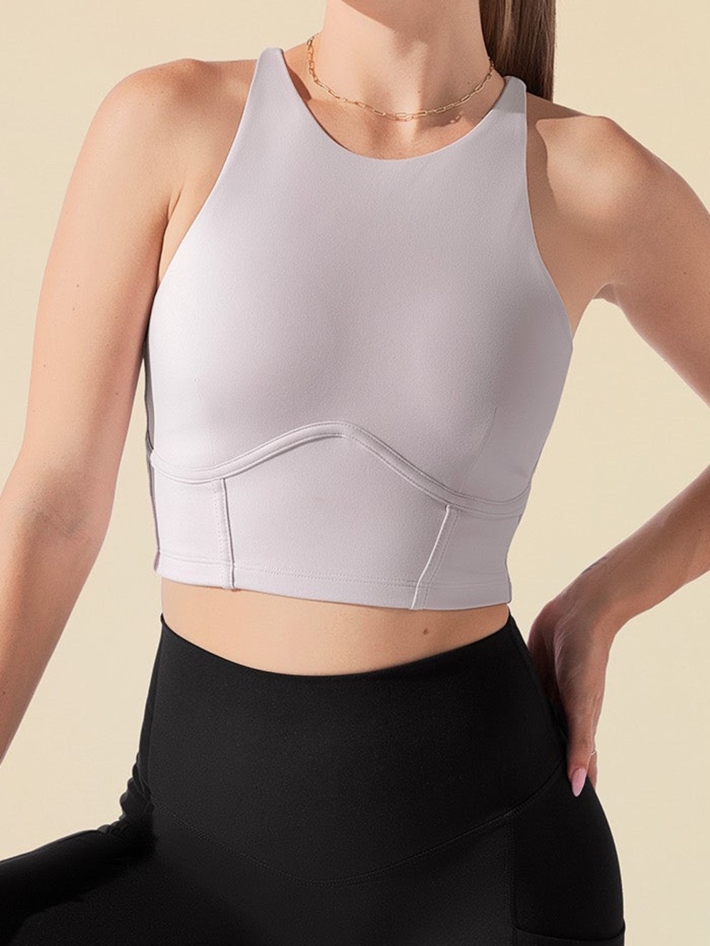 POPFLEX Cleo Corset Crop Bralette 2X Blue Storm Plus Size
